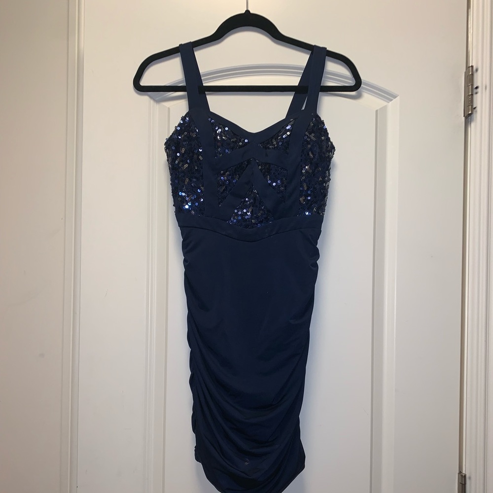 Navy cocktail dress